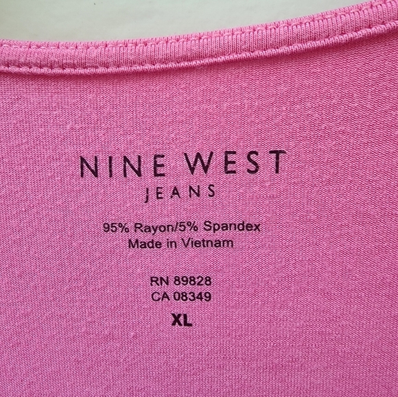 XL Nine West Pink Draped Tank Top - Picture 5 of 6